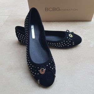 BCBGeneration Black Suede Flats (NEW)